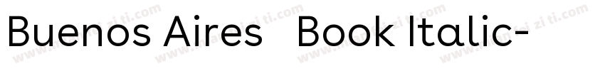 Buenos Aires   Book Italic字体转换